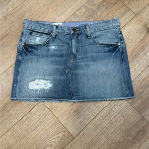 GAP Distressed Blue Mini Skirt